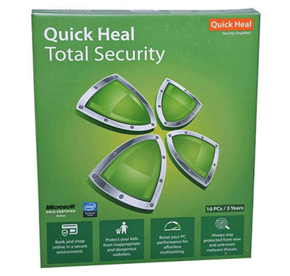 quick heal total security latest version - 10 pc, 3 year (ts10)